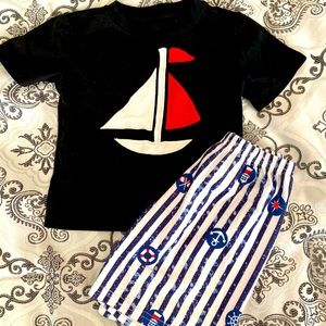 2T boys Sailboat set
